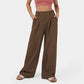 Women's Long Straight-leg Pants Cotton High Waist Pants