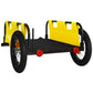 Heavy-Duty Yellow Oxford Fabric Bike Trailer with Sturdy Iron Frame - Perfect for Outdoor Leisure, 1pc