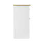 Elegant White Three Door Buffet Sideboard Storage Cabinet for Dining Room and Living Room