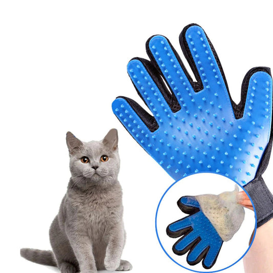 Cat and Dog Grooming Glove  Wool Glove Pet Hair Deshedding Brush Comb Glove For Pet Dog Cleaning Massage Glove For Animal Sale