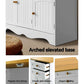 Elegant White Three Door Buffet Sideboard Storage Cabinet for Dining Room and Living Room