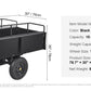 Heavy Duty Steel ATV Dump Trailer Tow Behind Dump Cart Garden Trailer with Removable Sides and Tires for Mowers Tractors