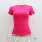 Basic Style Round Neck Short Sleeve Women's Tight Sexy