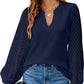 Women's V-neck Lace Stitching Chiffon Shirt