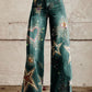 Women's Casual Pants Thin Imitation Jeans Wide Leg