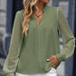 Early Autumn V-neck Lace Stitching Long-sleeved Shirt