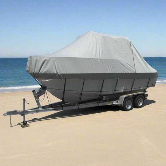 Boat Cover 17FT-19FT Jumbo Trailerable Grey