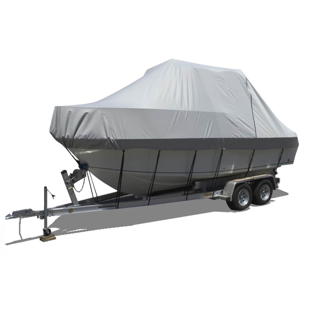 21-23 FT Boat Cover Trailerable Weatherproof Grey 23FT-1831592552306970624