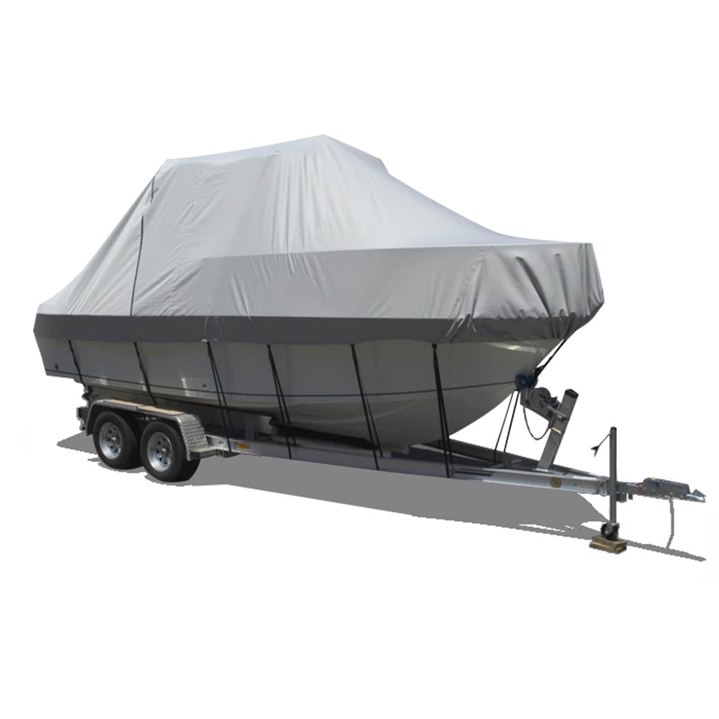 21-23 FT Boat Cover Trailerable Weatherproof Grey 23FT-1831592552306970625