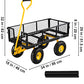 Steel Garden Cart Heavy Duty 500/900/1200/1400lbs Capacity with Removable Mesh Sides to Convert into Flatbed Metal Wagon