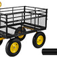 Steel Garden Cart Heavy Duty 500/900/1200/1400lbs Capacity with Removable Mesh Sides to Convert into Flatbed Metal Wagon