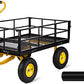 Steel Garden Cart Heavy Duty 500/900/1200/1400lbs Capacity with Removable Mesh Sides to Convert into Flatbed Metal Wagon