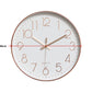 Modern Wall Clock Silent Non-Ticking Quartz Battery Operated Rose Gold
