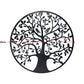 Black Tree of Life Wall Art Hanging Metal Iron Sculpture Garden 60cm