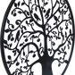 Black Tree of Life Wall Art Hanging Metal Iron Sculpture Garden 60cm
