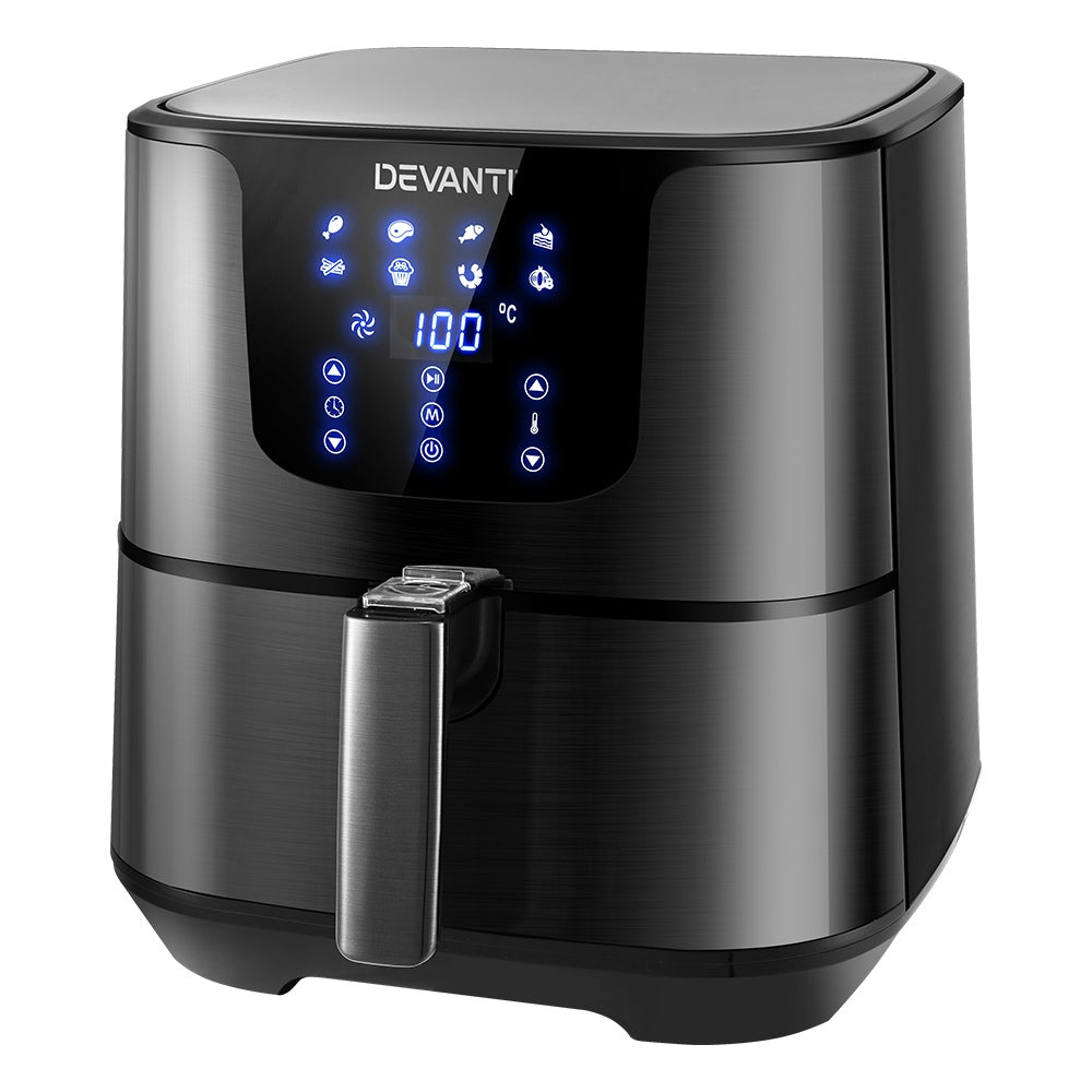 Air Fryer 7L LCD Fryers Oven Air Fryer Kitchen Healthy Cooker Stainless Steel