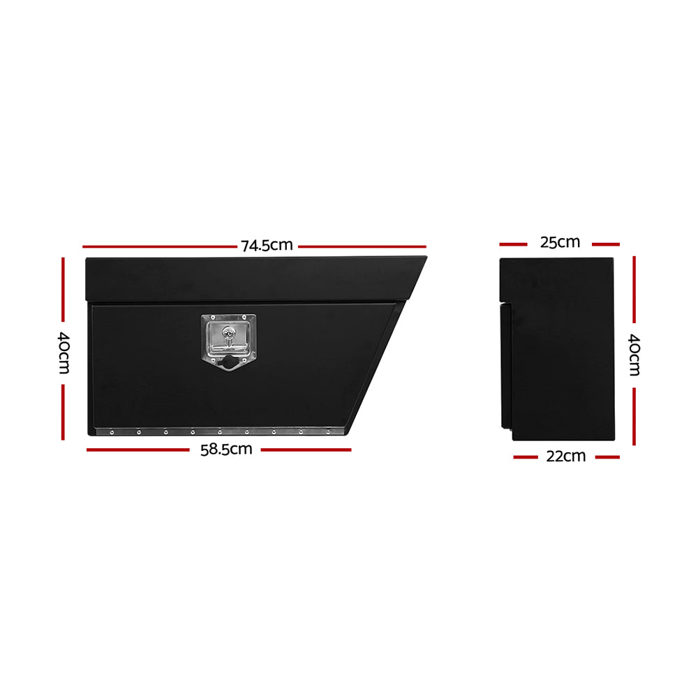 Ute Tool Box Right UnderTray Toolbox Under Tray Aluminium Underbody