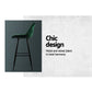 2x Bar Stools Velvet Chairs Green