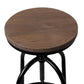 2x Bar Stools Adjustable Wood Chairs