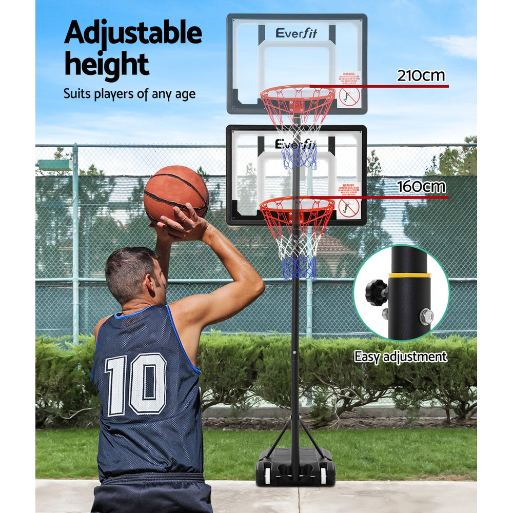 Adjustable Portable Basketball Stand Hoop System Rim