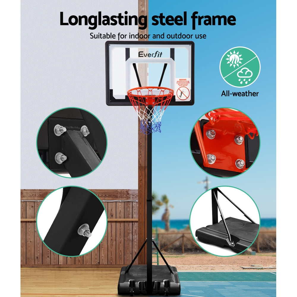 Adjustable Portable Basketball Stand Hoop System Rim