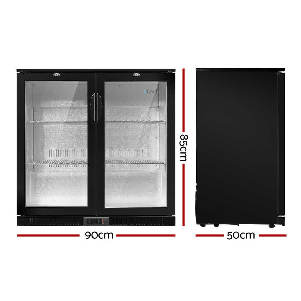 Bar Fridge 2 Glass Door Commercial Display Fridge