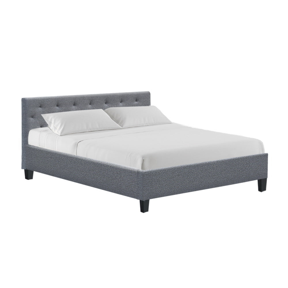 Bed Frame Fabric- Grey Queen