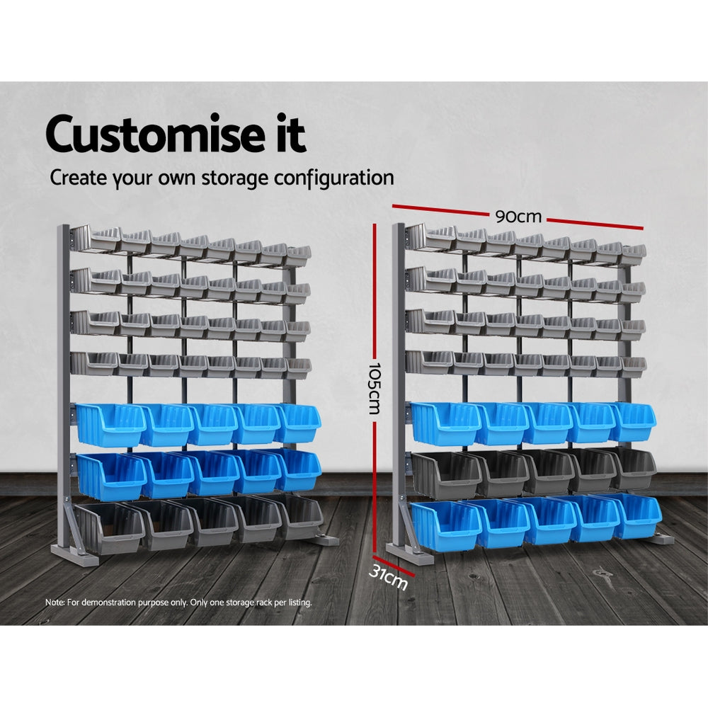 47 Bin Storage Shelving Rack