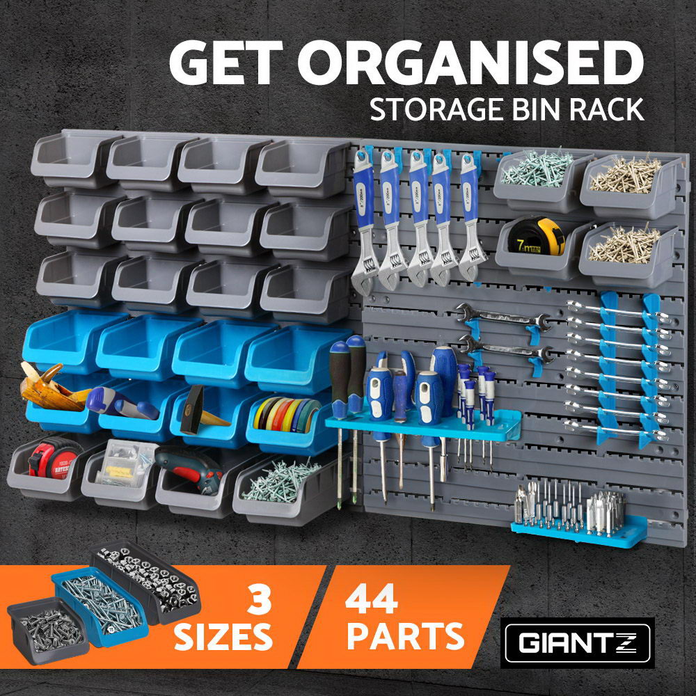 44 Bin Wall Mounted Rack Storage Organiser