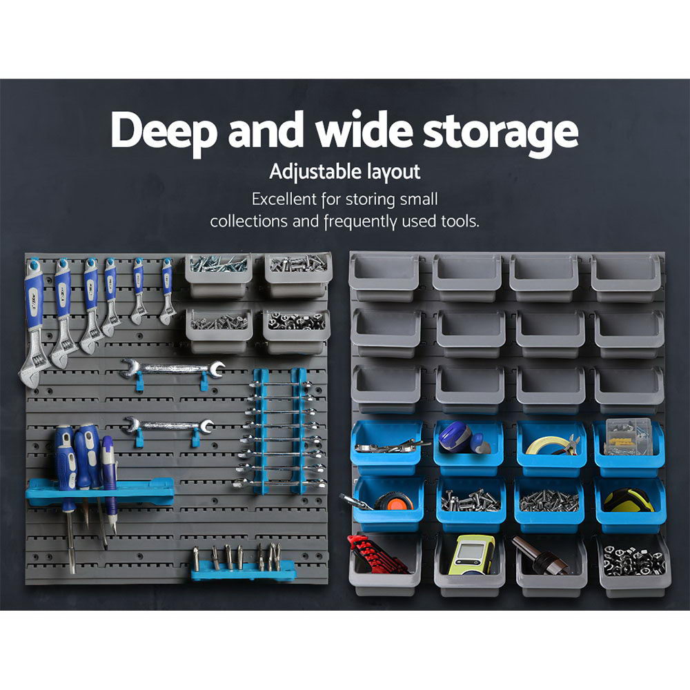 44 Bin Wall Mounted Rack Storage Organiser