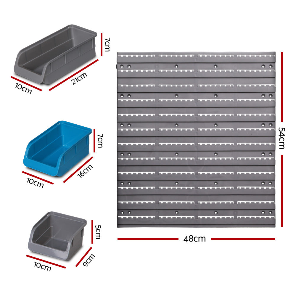 48 Bin Wall Mounted Rack Storage Organiser