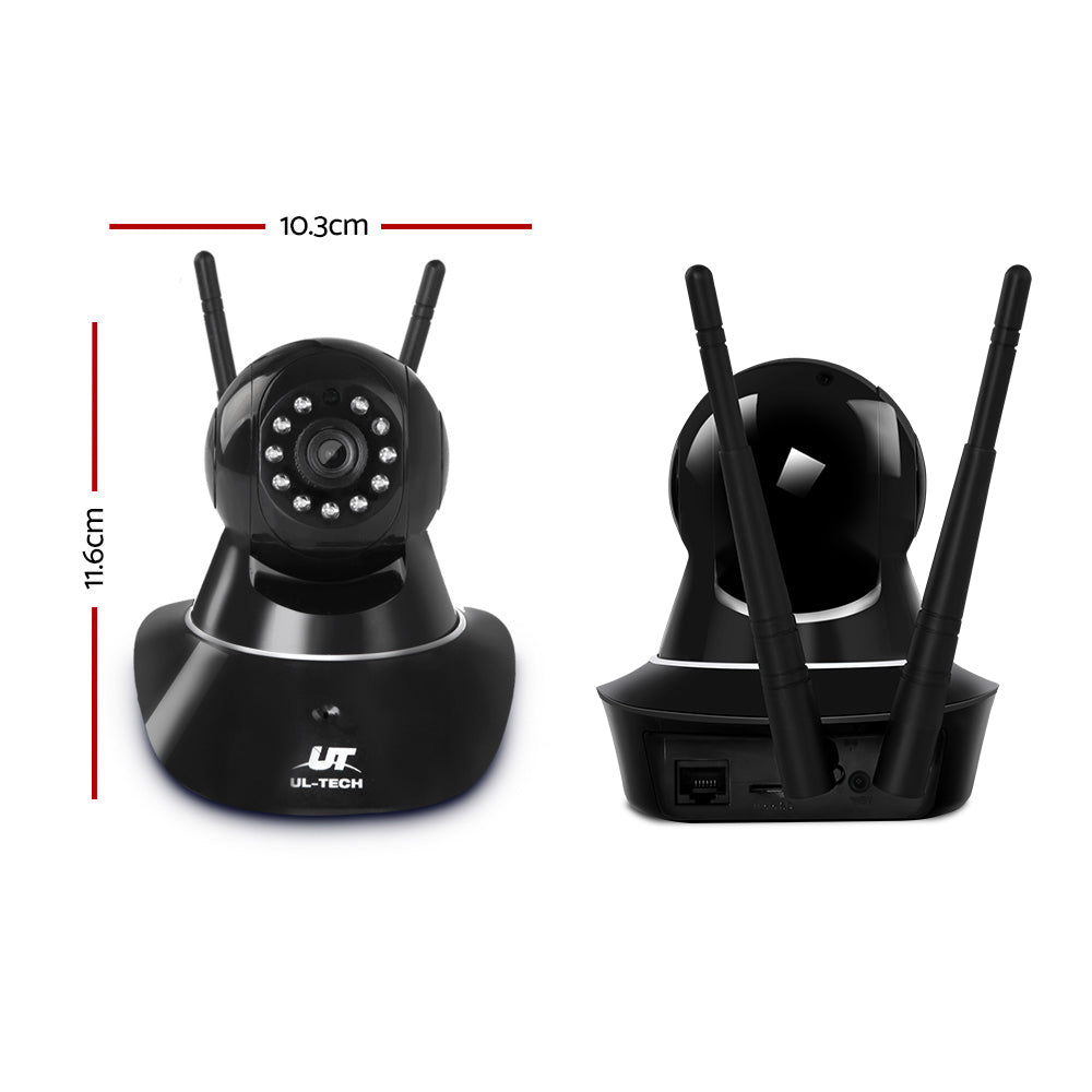 Set of 2 1080P Wireless IP Cameras - Black