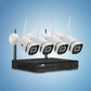 Wireless CCTV Security System 8CH NVR 3MP 4 Square Cameras
