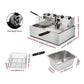 Electric Commercial Deep Fryer Twin Frying Basket Chip Cooker Kitchen