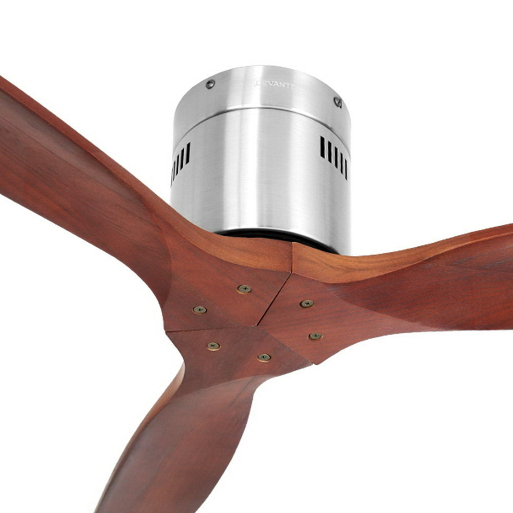 52'' Ceiling Fan With Remote Control Fans 3 Wooden Blades Timer