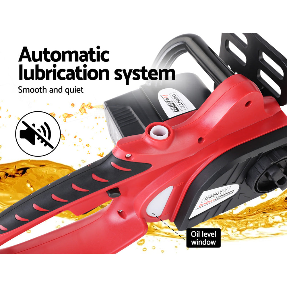 20V Cordless Chainsaw - Black and Red