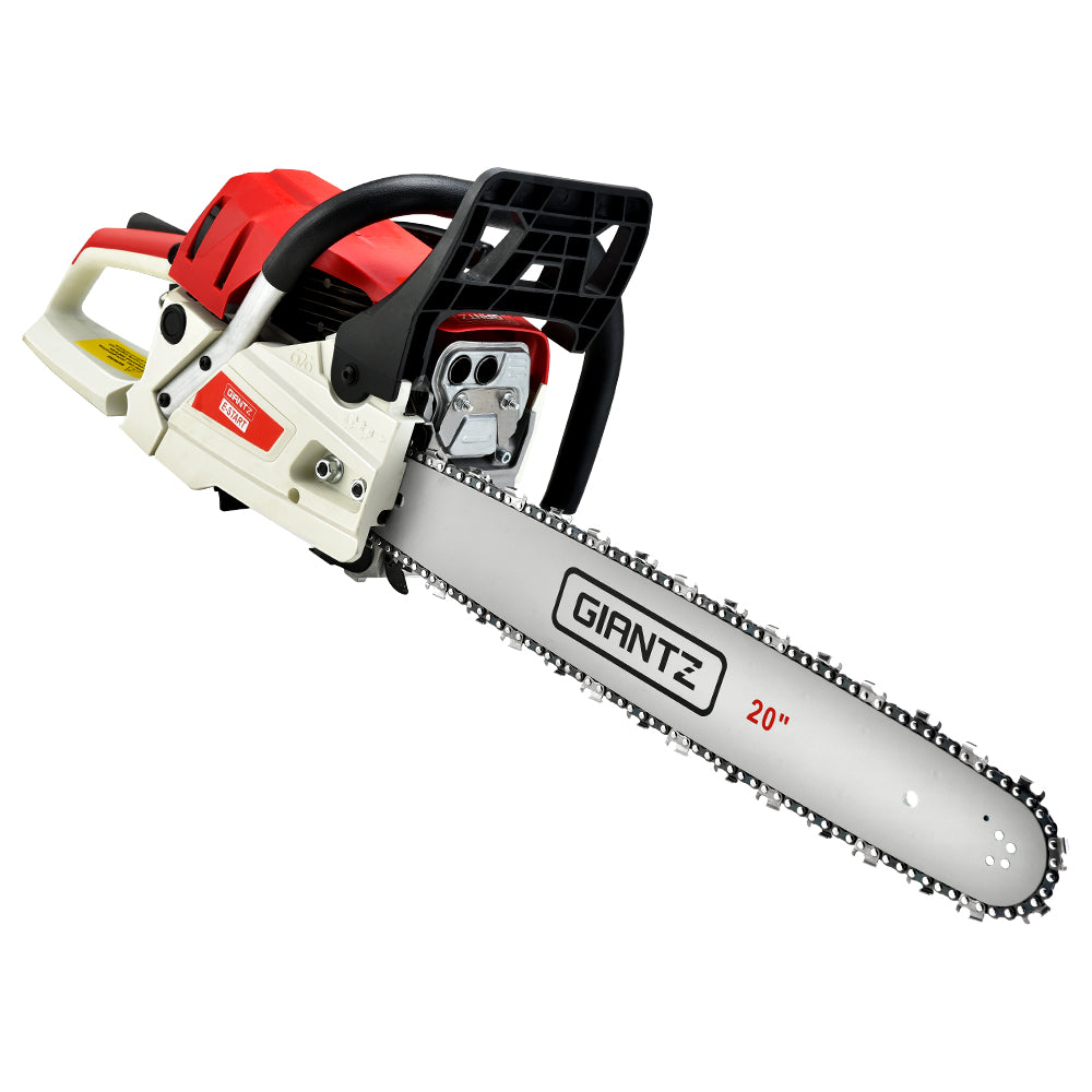 62CC Chainsaw Commercial Petrol 20" Bar E-Start 20 Bar Pruning Chain Saw