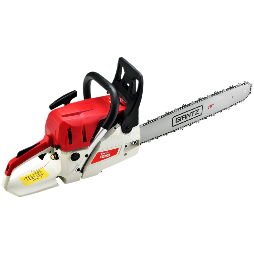 62CC Chainsaw Commercial Petrol 20" Bar E-Start 20 Bar Pruning Chain Saw