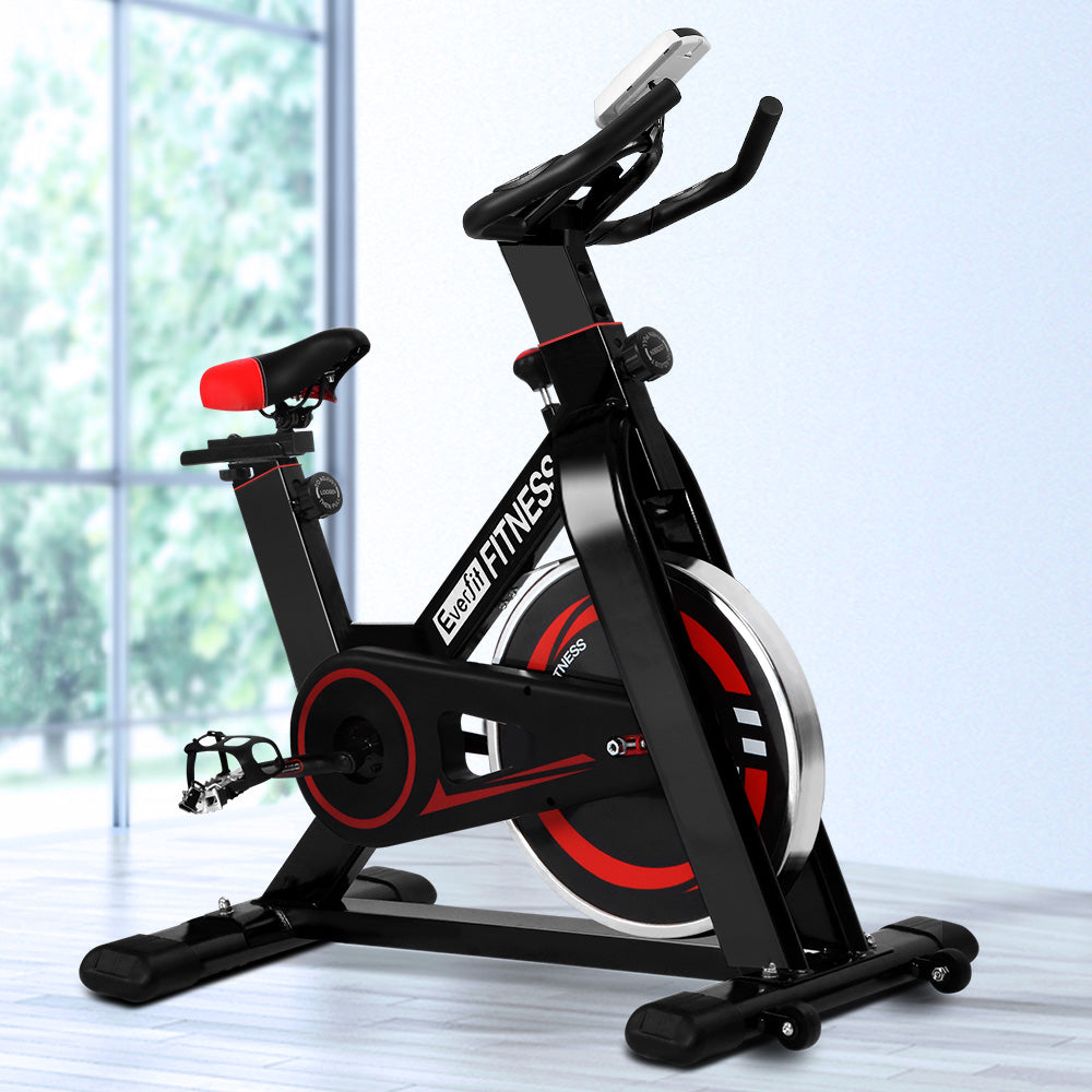 Spin Exercise Bike Cycling Fitness Commercial Home Workout Gym Black