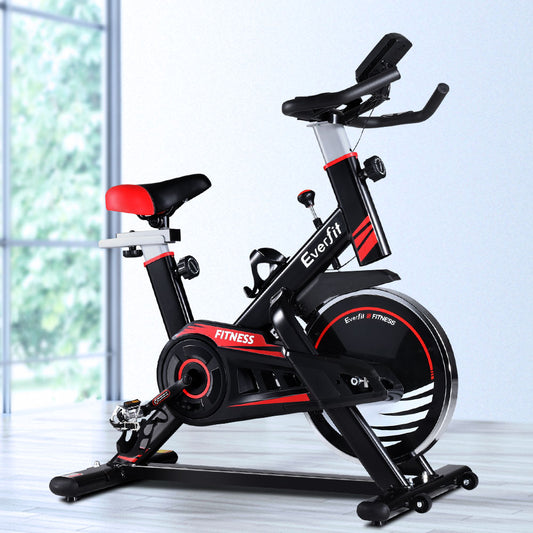 Spin Exercise Bike Fitness Commercial Home Workout Gym Equipment Black