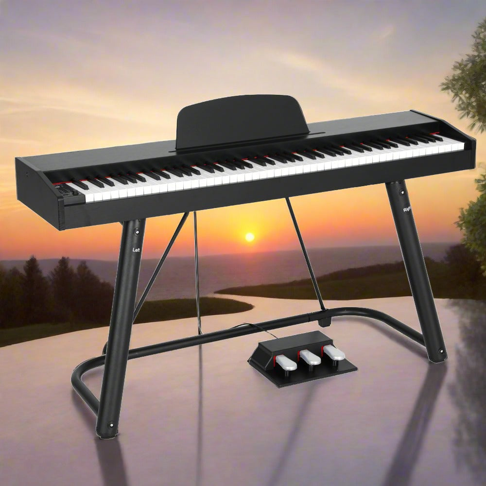 88 Keys Electronic Keyboard Digital Piano Full-weighted w/ stand