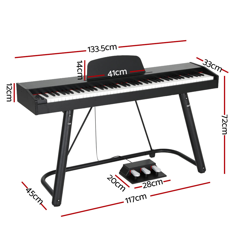 88 Keys Electronic Keyboard Digital Piano Full-weighted w/ stand