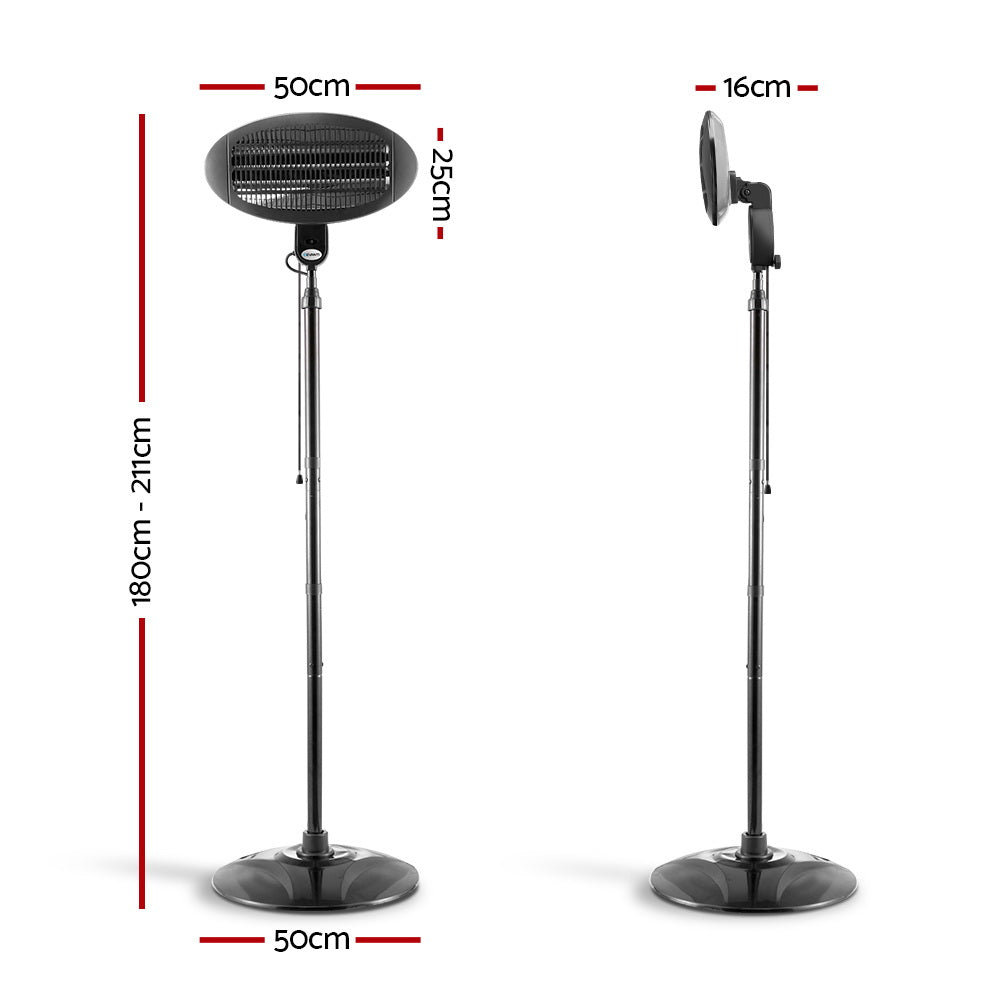 2000w Electric Portable Patio Strip Heater