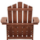 Outdoor Sun Lounge Beach Chairs Table Setting Wooden Adirondack Patio Brown Chair