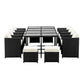 13 Piece Wicker Outdoor Dining Table Set