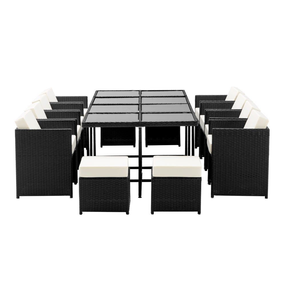 13 Piece Wicker Outdoor Dining Table Set