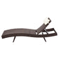 Outdoor Wicker Sun Lounge - Brown