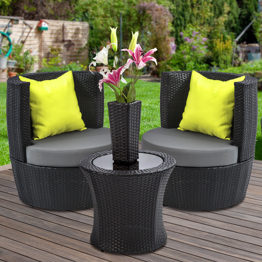 4 Piece Outdoor Wicker Set