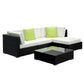 5PC Outdoor Furniture Sofa Set Wicker Garden Patio Pool Lounge