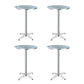 4pcs Outdoor Bar Table Furniture Adjustable Aluminium Cafe Table Round